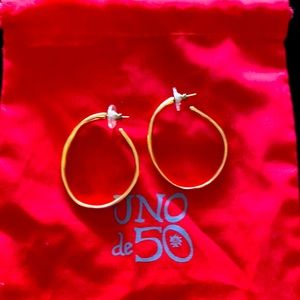 UNO de 50 - gold plated hoops